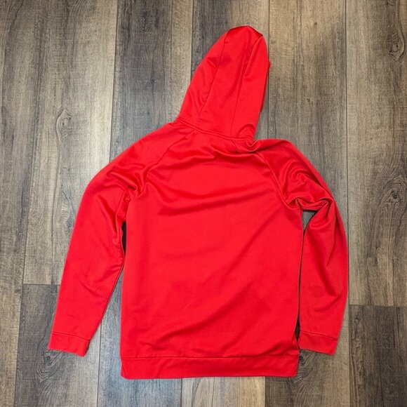 Nike Red Dri-Fit Hoodie Sweatshirt Just Do It Graphic Print Size M Athletic - Picture 6 of 8